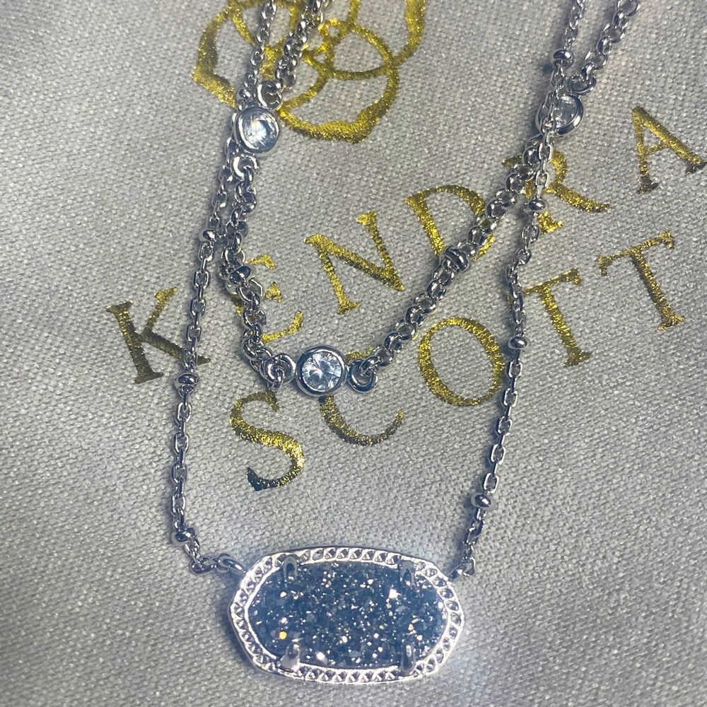 Kendra Scott- Elisa Silver Multi Strand Necklace